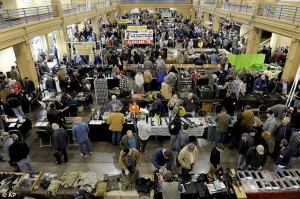 : People crowd the RK Gun Show in the Smokies in Knoxville, Tennessee ...