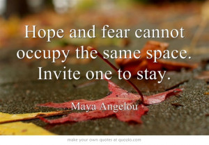 Don't be paralyzed by fear