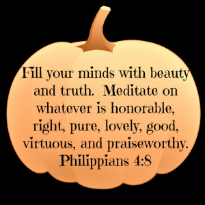 Autumn Pumpkin Decorations with Bible verses
