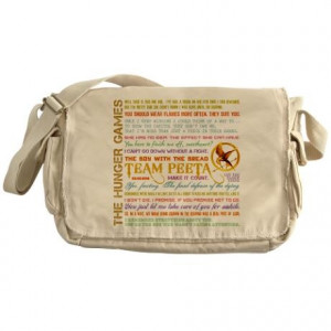 Team Peeta Quotes Messenger Bag