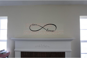 God is love Infinity LOVE symbol inspirational vinyl wall decal quotes ...