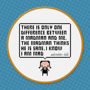 10) Name: 'Embroidery : Salvador Dali Quote Cross Stitch Pattern