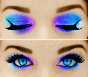 Blue and Purple Makeup