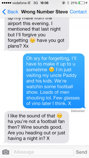 Hilarious! Steve is texting Jess from Diceys…its actually Paddy ...