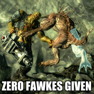 Zero Fawkes given Zero Fawkes Given