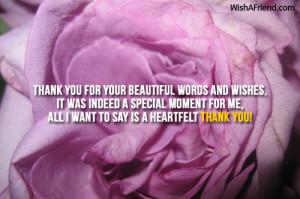Birthday Quotes Heartfelt ~ Thank You For The Birthday Wishes