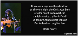 At sea on a ship in a thunderstorm on the very night the Christ was ...