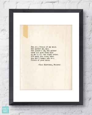 Toni Morrison Beloved Quote. Inspirational Art Print. Typographic ...