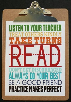 Listen to your teacher!