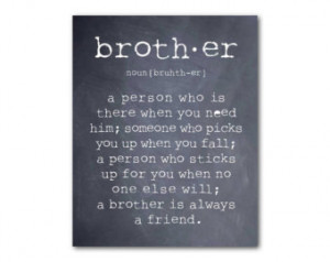 Wall Art - A brother is a person - Brother Quote - Inspiration ...