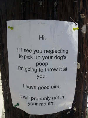 Pick up your dog's poop