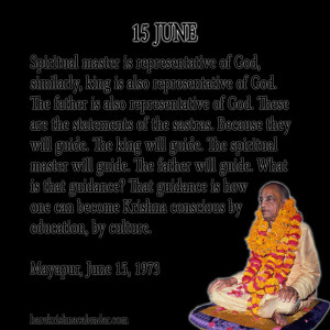 ... quotes of Srila Prabhupada, which he spock in the month of June