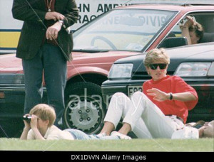 Prince Charles And Princess Diana At Polo At Stock Photo, Picture And ...