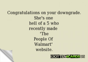 Congratulations on your downgrade. She's one hell of a 5 whorecently ...