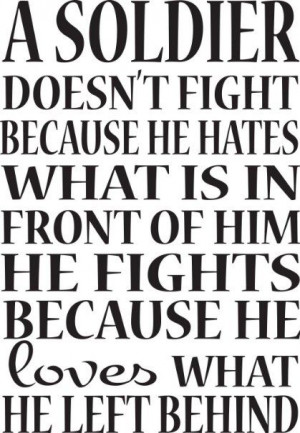 ... Doesn't Fight Wall Quote- Military Inspirational Quotes-Wall Decal