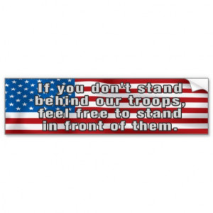 Support Our Troops Patriotic Bumper Sticker Car Bumper Sticker