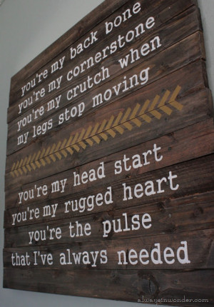 Fill your house with music- DIY Lyric pallet sign