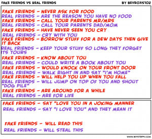 Fake Friends vs Real Friends
