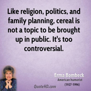 Like religion, politics, and family planning, cereal is not a topic to ...