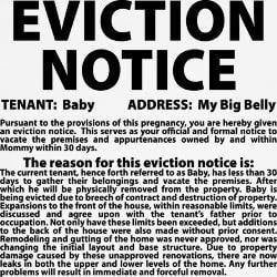 Funny Baby Eviction Notice