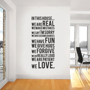 Make a big statement about your family home with a big quote.