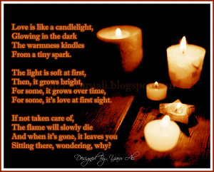 candle light glowing in the dark a beautiful poem about candle light ...