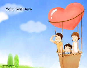 Quote Design Maker - Happy Family In Balloon Quotes