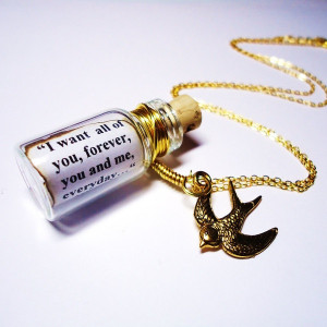 Precious Quote in a Bottle necklace. The Notebook by Nicholas Sparks ...