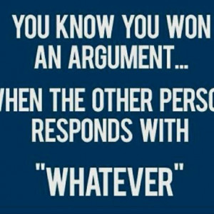 Winning an argument