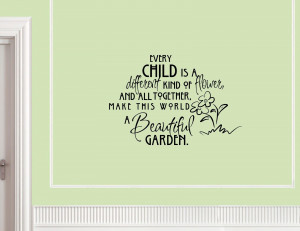 ... Child Is a Different Vinyl wall quotes sayings words lettering decal