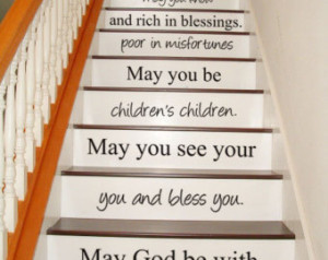 Irish Blessing - STAIR CASE - Art W all Decals Wall Stickers Vinyl ...