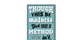 shakespeare_hamlet_quote_though_this_be_madness_postcard ...
