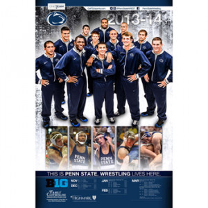 2013-14 Penn State Wrestling Schedule Poster