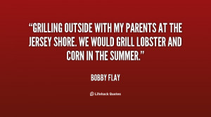 Grilling outside with my parents at the Jersey shore. We would grill ...