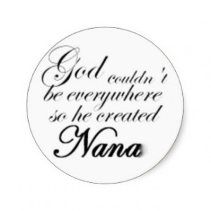 nanas god created classic round sticker