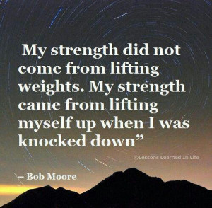My strength...