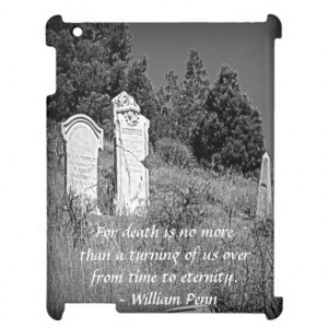 Black and White Old Cemetery & Quote iPad Mini Cover
