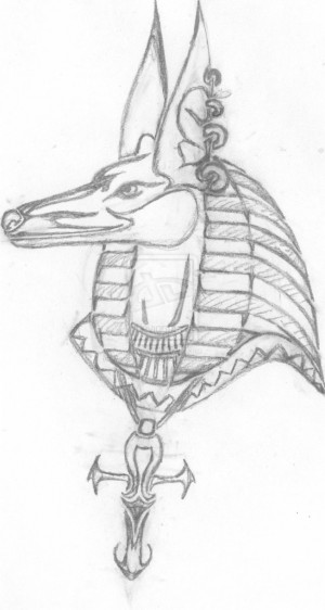 Buddha Head Outline Tattoo Outline grey ink anubis head