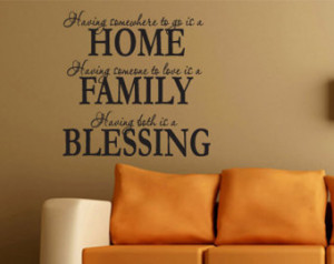 To Go Is A Home Family Blessing Quote Vinyl Wall Word Decal Art