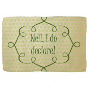 Vintage Southern Sayings: Well, I do Declare Quote Hand Towels