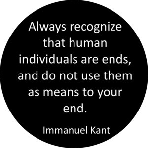 Immanuel Kant's famous phrase that is indeed in my opinion absolute. A ...