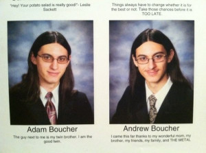 Sets Of Twins Who Used Their Yearbook Real Estate Wisely