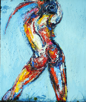 female figure abstract paintings