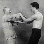 Yip Man and Bruce Lee practicing Wing Chun .