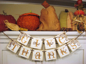 Give Thanks fall banner by Bekahjennings via Etsy