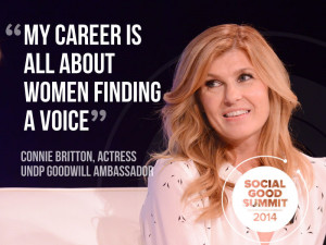 Connie Britton, Actress and UNDP Goodwill Ambassador
