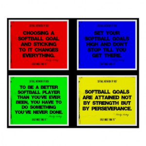 Softball Team Quotes Softball 4 color quote collage