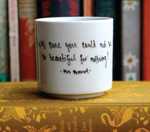 diy: literary quote mugs