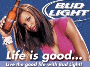 Budweiser commercials - young girl with Bud Light in her hand. Life is ...