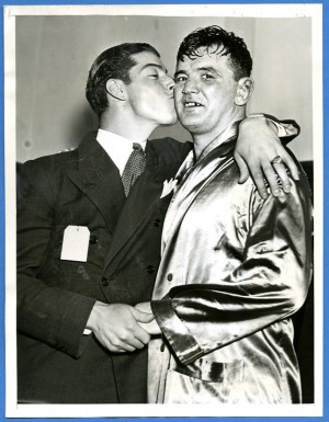 James Braddock Kissed by Joe DiMaggio 